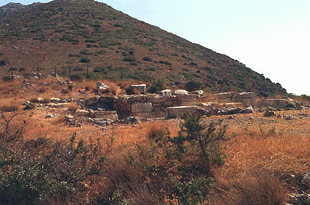 The Minoan shrine in Anemospilia at the base of Mount Youktas