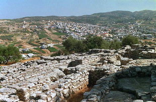 The Minoan cemetery above the town of Arhanes