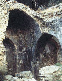 The ruins of the Byzantine Church of Agios Georgios in Pervolia